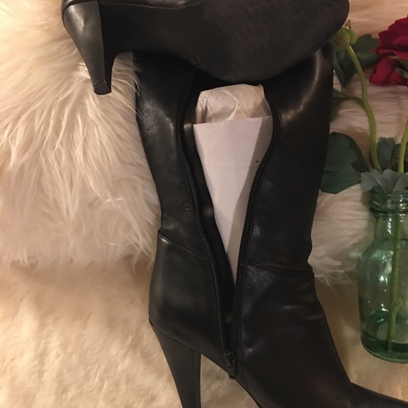 ARTUROCHIANG - Blk/tall leather boots, Sz 9 - Picture 5 of 9